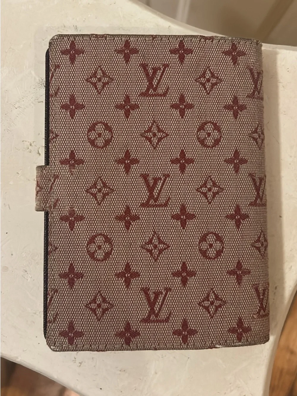 Louis Vuitton Monogram Mini Lin Agenda PM Planner Cover & Address Book in Cerise
